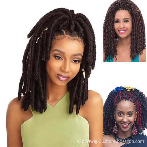 Soft Faux Locs Crochet Hair Soft Locs Hair Twist Braiding Crochet Hair Thick African Dreadlocks For Girls Synthetic Fiber